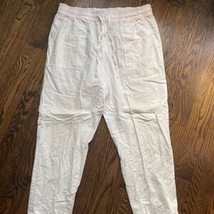 Joe fresh linen blend  /cotton pants / coastal/ bohemian/beachy/beige/size M